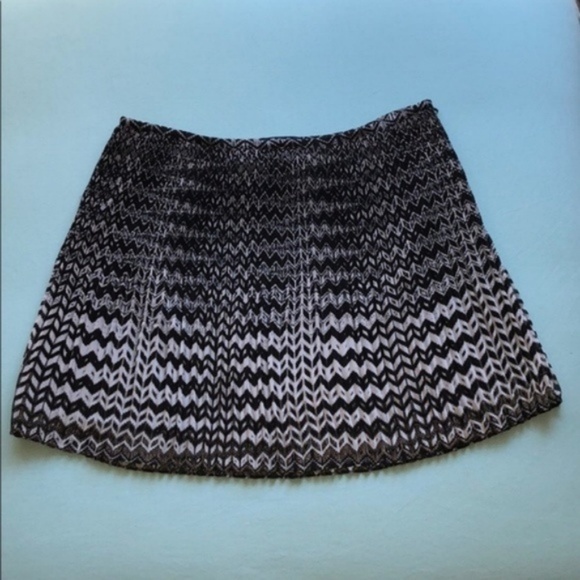 MADEWELL Chevron Print Accordion Pleated Mini Skirt Size 8 - Picture 4 of 6